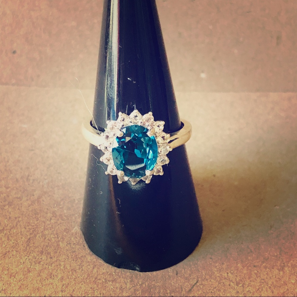 Diamonique Sweet Blue Ring